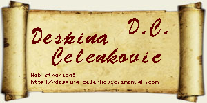 Despina Čelenković vizit kartica